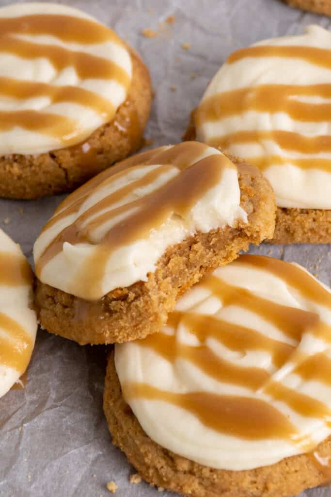 Copycat Crumbl Salted Caramel Cheesecake Cookies The Cooking Duo
