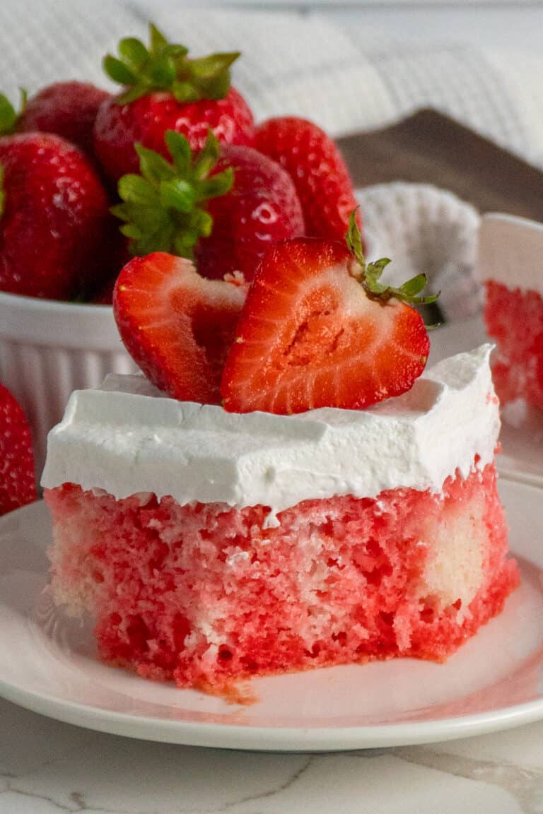 fourth of july strawberry poke cake