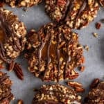 Chocolate turtle cookies.
