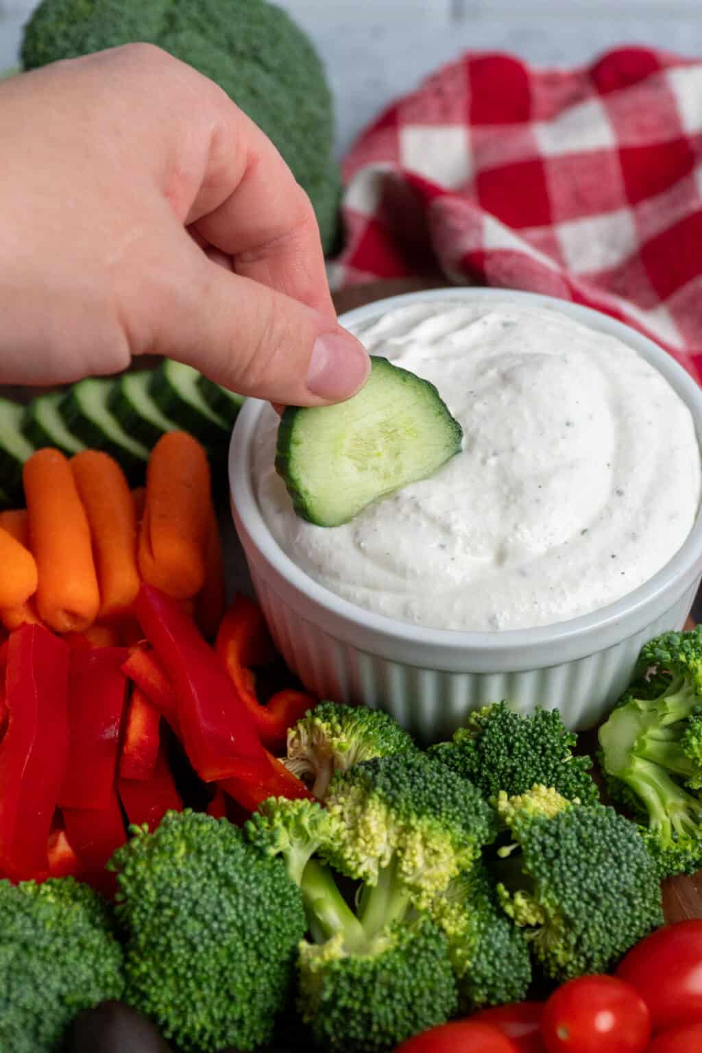 Blended Cottage Cheese Ranch Dip