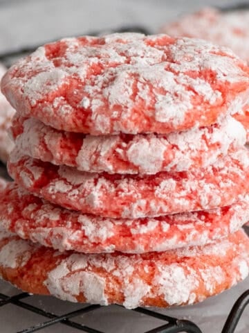 Four Cool Whip cookies stacked on top of each other.