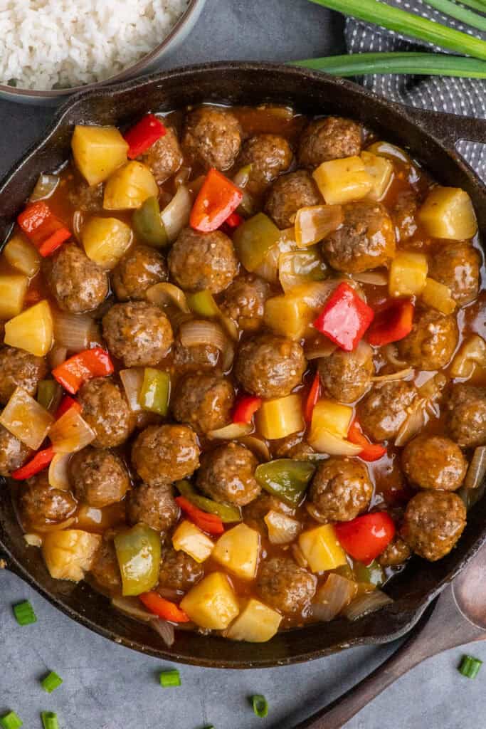 Easy Sweet and Sour Meatballs - The Cooking Duo