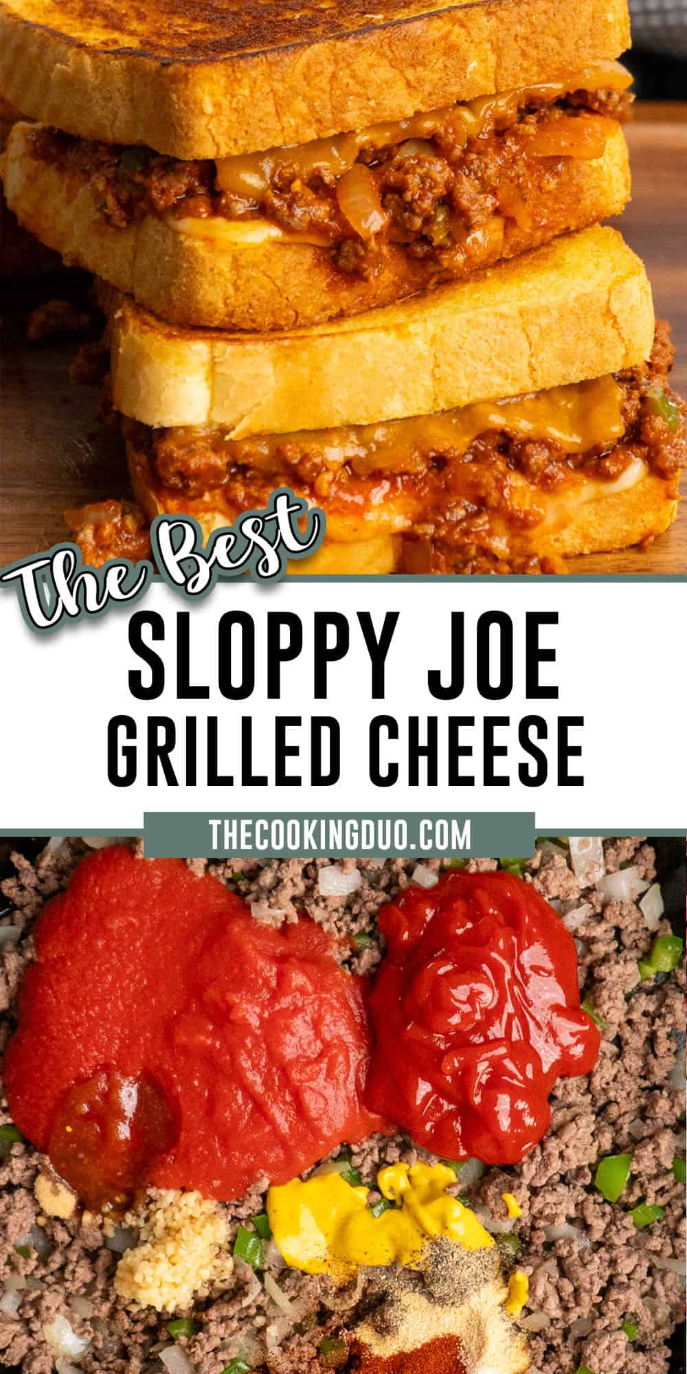 Sloppy Joe Grilled Cheese - The Cooking Duo